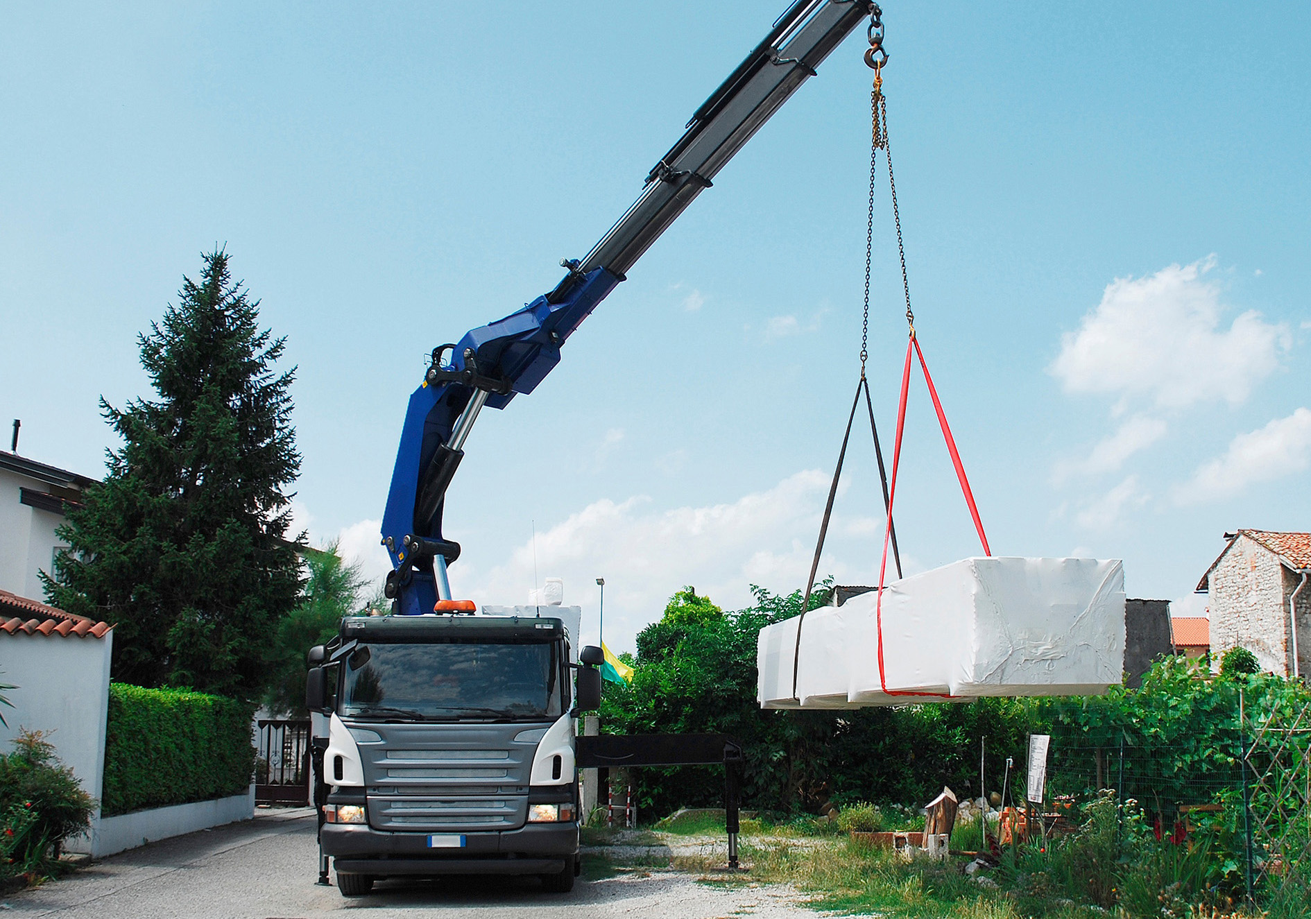 Truck Delivering Wood Packages 4